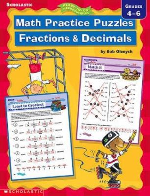 Math practice puzzles : fractions and decimals