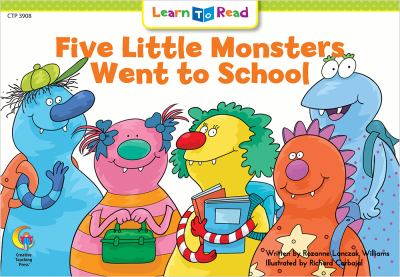 Five little monsters went to school