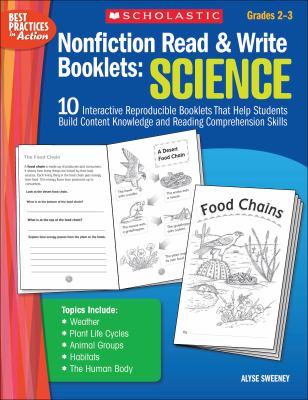 Nonfiction Read & Write Booklets: Science : 10 Interactive Reproducible Booklets That Help Students Build Content Knowledge and Reading Comprehension Skills