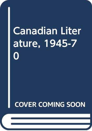 The evolution of Canadian literature in English. -