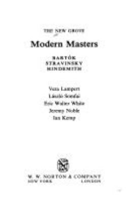 Modern masters : Bartk, Stravinsky, Hindemith