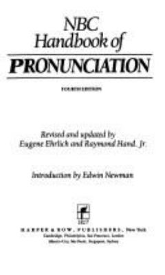 NBC handbook of pronunciation.