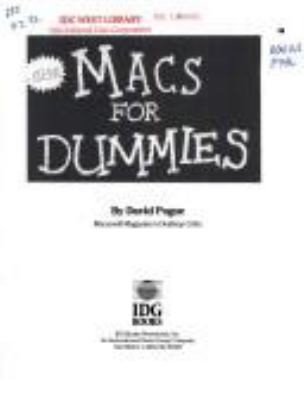 Macs for dummies