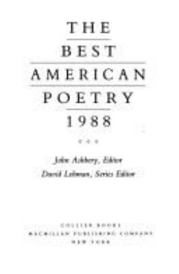 The Best American poetry 1988